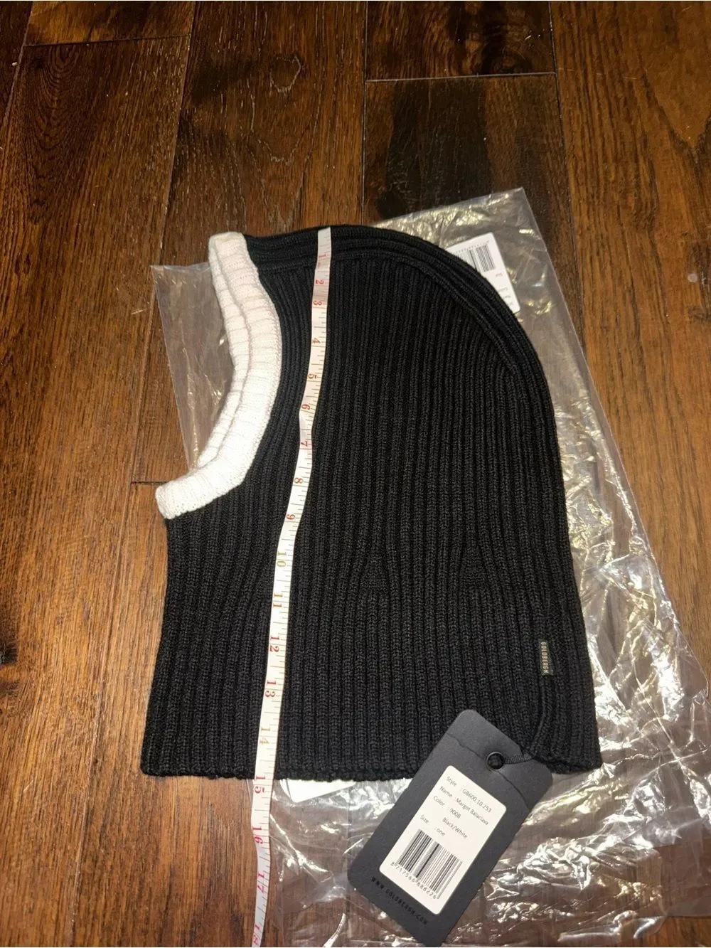 Goldbergh Knit Balaclava Black White Hat New With Tags Ski